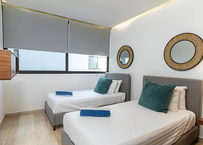 Moderno Depa 2br Con Alberca En Rooftop 5ta Avenida * Playa del Carmen