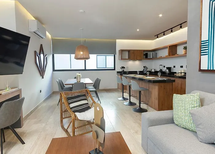 Apartamento Moderno Depa 2br Con Alberca En Rooftop 5ta Avenida Playa del Carmen