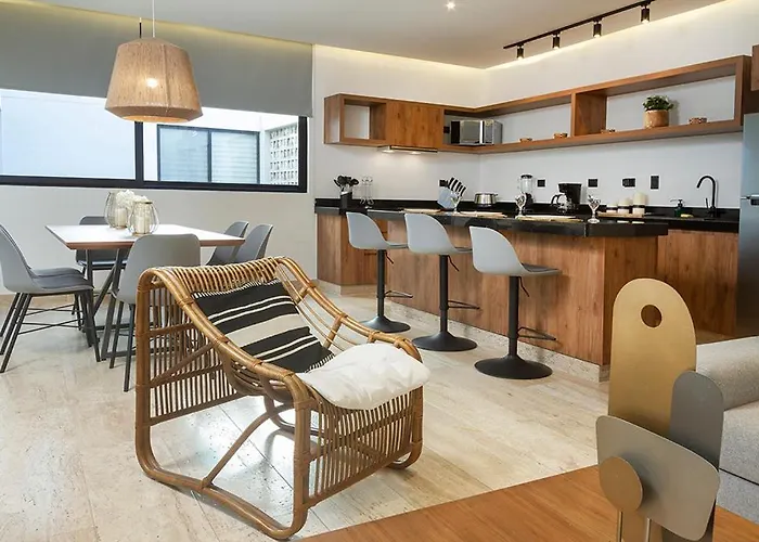 Apartamento Moderno Depa 2br Con Alberca En Rooftop 5ta Avenida Playa del Carmen