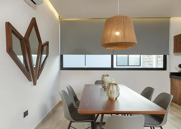 Moderno Depa 2br Con Alberca En Rooftop 5ta Avenida Apartamento *