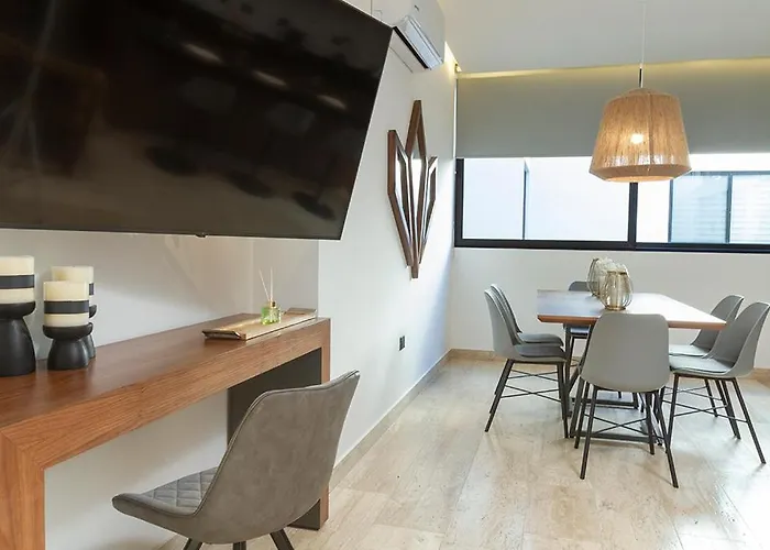 Moderno Depa 2br Con Alberca En Rooftop 5ta Avenida Apartamento *